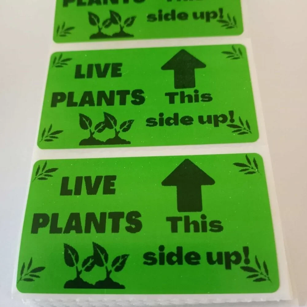 💙100 Live Plants- Shipping Labels Thermal Packaging Stickers 2.25